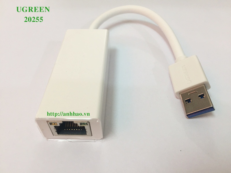 Cáp chuyển USB 3.0 to Lan 10/100/1000Mbps Ugreen 20255 chính hãng